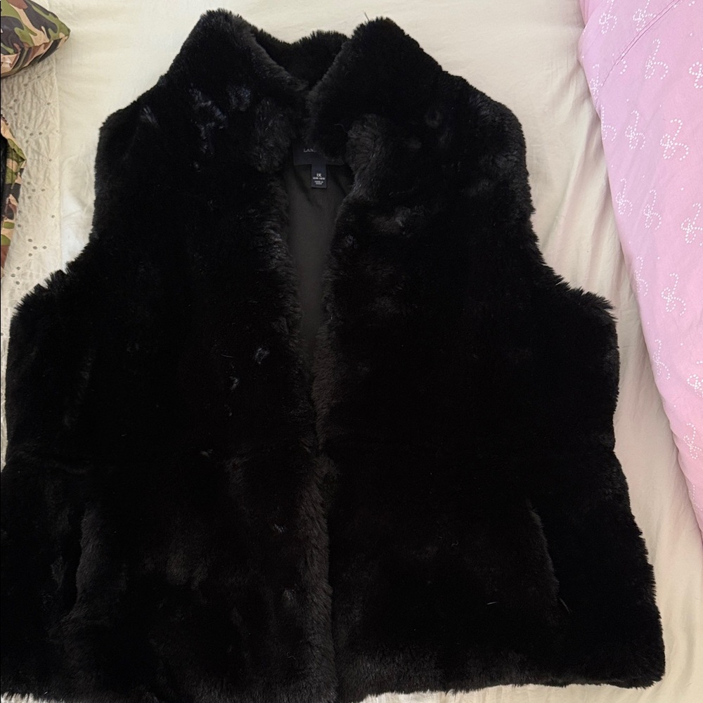 Land’s End faux fur vest